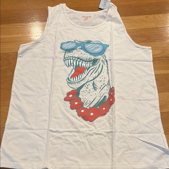 Cat & Jack Other - Cat & Jack White and Blue Shark Tank Top